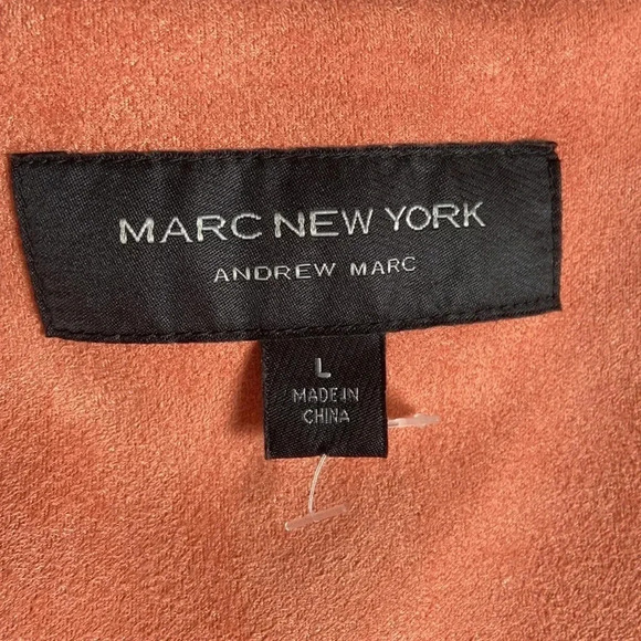 Andrew Marc New York  | Salmon Faux Suede Duster - Picture 4 of 6